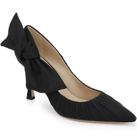 Badgley Mischka Vanesa Ruched Pointed Toe Bow Pumps