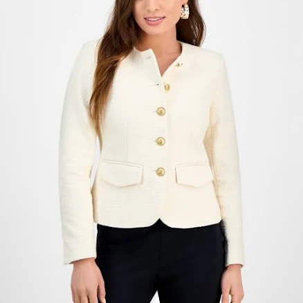 INC International Concepts Women's Petite Parisian Tweed Jacket