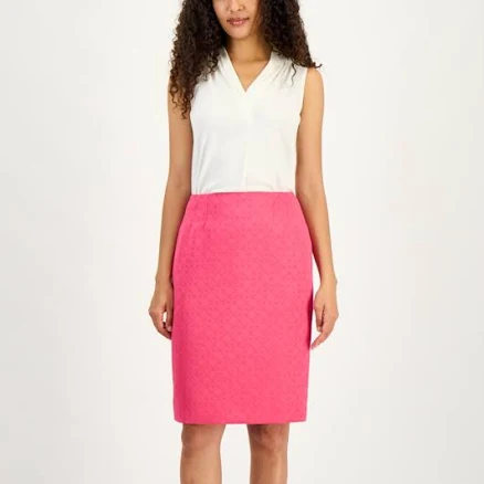Kasper Women's Missy Circle Jacquard Pencil Skirt