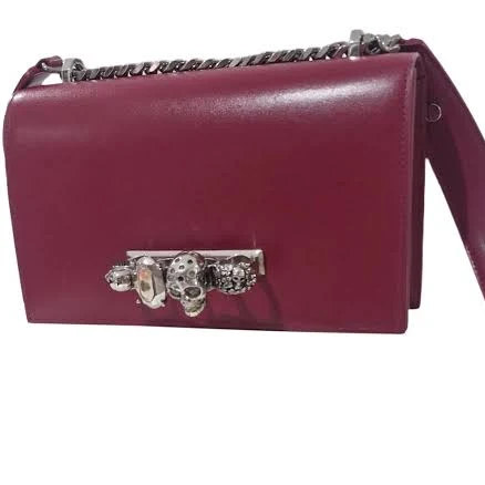 Alexander Mcqueen The Biker Jewelled Leather Crossbody Bag