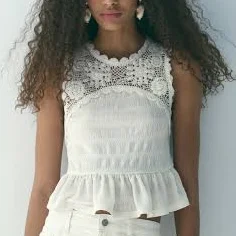 H&M Ladies High-Waist Denim Skort
