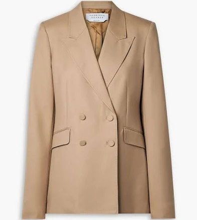 Gabriela Hearst Stephanie Double-Breasted Wool-twill Blazer