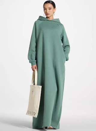 Cotton Hoodie Maxi Dress