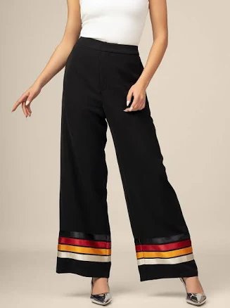 Power Suit Wide Leg Ribbon Pants