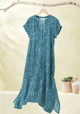 Batik Brushstroke Gauze Caftan