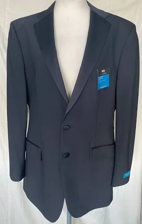 Evening wear jacket by M&S satin piping to pocket flaps double vent back 44L