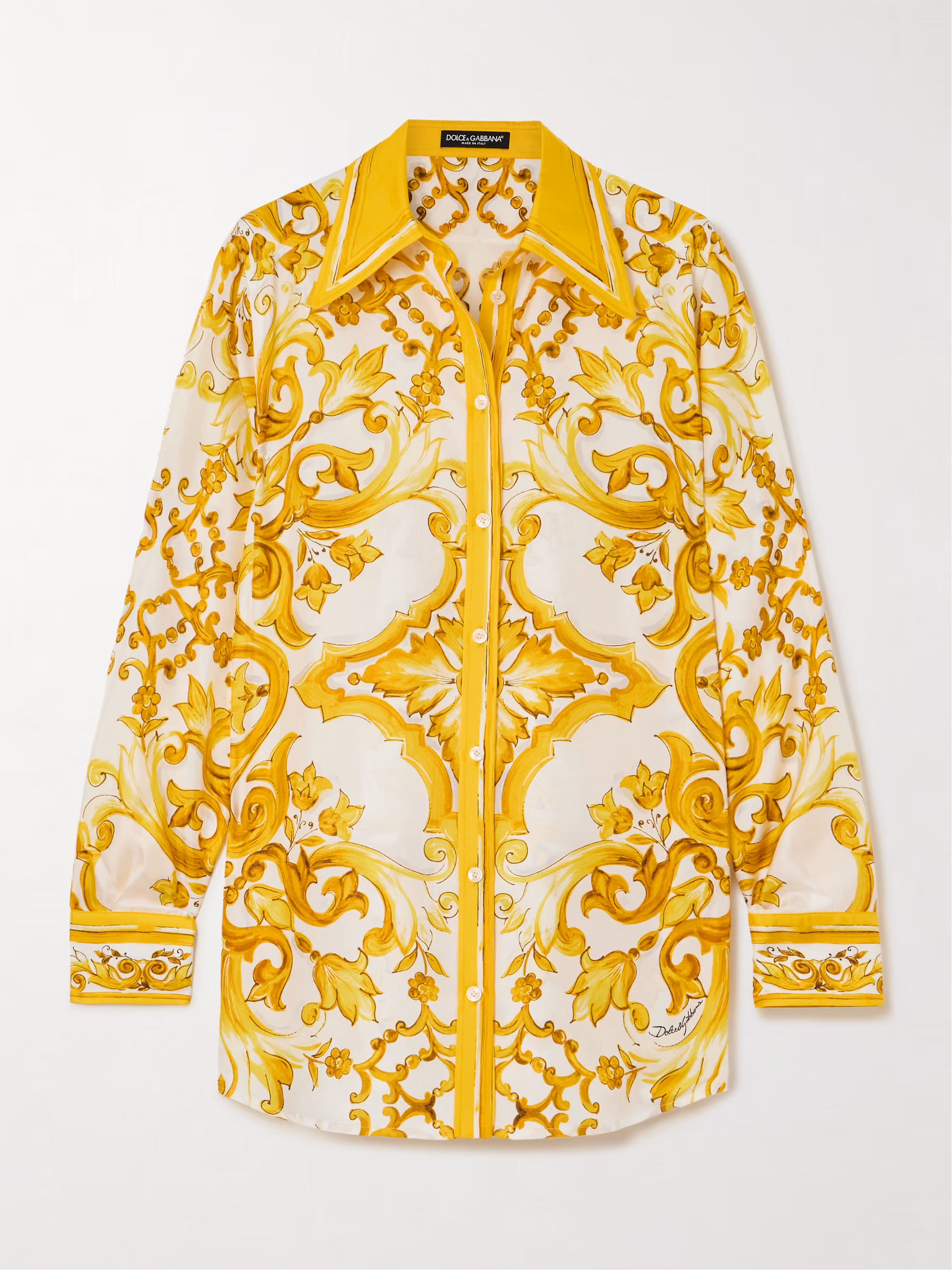 Maiolica Printed Silk-twill Shirt