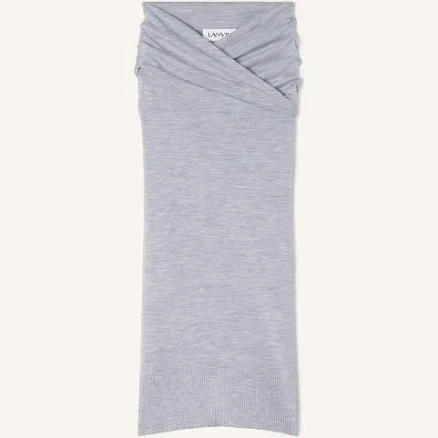Lanvin Women's Draped Wool Midi Skirt