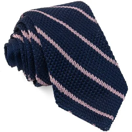 The Tie Bar Men's Striped Pointed Tip Silk Tie