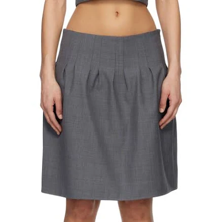 Low-Waist Pleated Miniskirt
