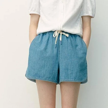 AND YOU Fitzroy Drawstring Denim Shorts_3 Colors by W Concept