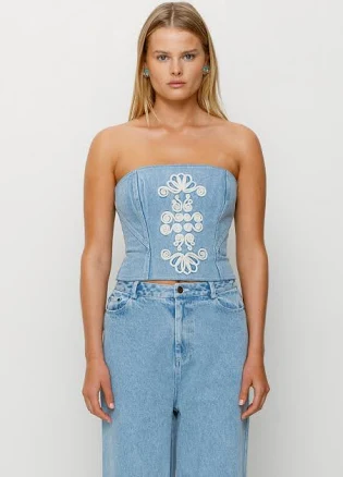 The Wolf Gang El Toro Denim Bustier