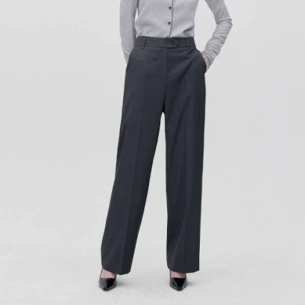 RE RHEE Silky Wide Leg Slacks