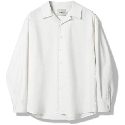 AVANDRESS Linen-Like Loose Fit Open Collar Shirt