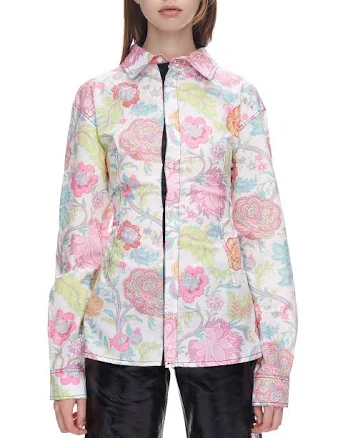 Marine Serre Floral Print Reverse Corset Shirt
