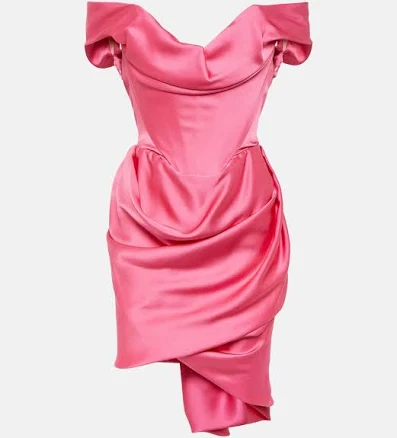 Vivienne Westwood, Nova Cora crêpe satin minidress, Women, Pink, US 6, Dresses, Materialmix