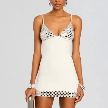 Retrofête Mya Embellished Mini Dress