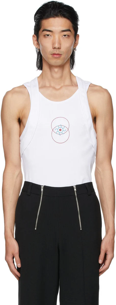 GmbH White Double Strap Arda Tank Top