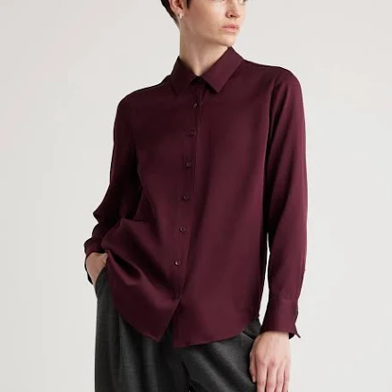 Quince Women's Washable Stretch Silk Blouse