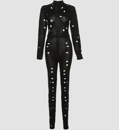Cut-Out Knitted Jumpsuit