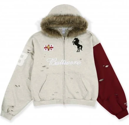 Protocol Index Oatmeal Melange Buttivore Fur Zip-Up
