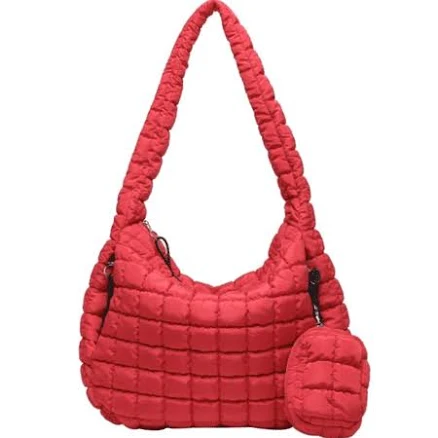 Quilted Puffer Tote Bag