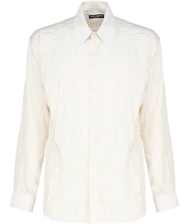 Dolce & Gabbana Men's Oversize Stretch Satin Charmeuse Shirt