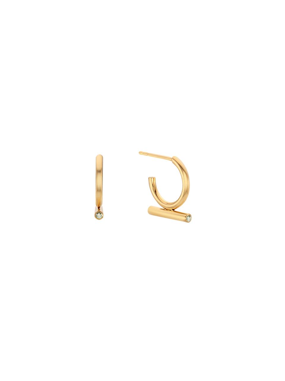 Noailles Circle Earrings_Bar 14K