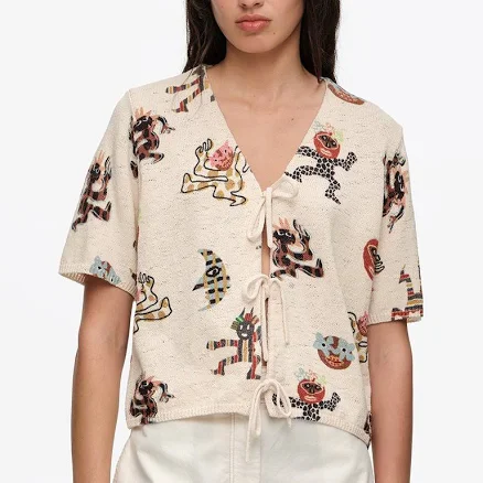 BIMBA Y LOLA Samba Knit Cardigan with Ties