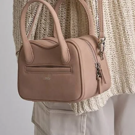 Vegan Leather Handbag Korean Designer Dierneas Luxury Tote Shoulder Baguette Crossbody Bag Suede Pink