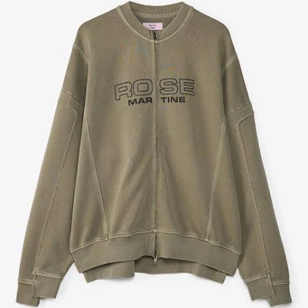 Martine Rose Zip Up Crewneck Khaki Talla M