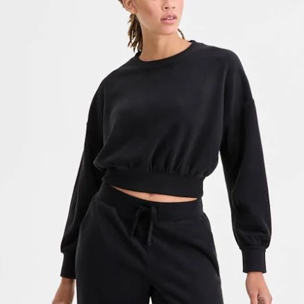 ID Ideology Women's Cropped Butter Fleece Sweatshirt
