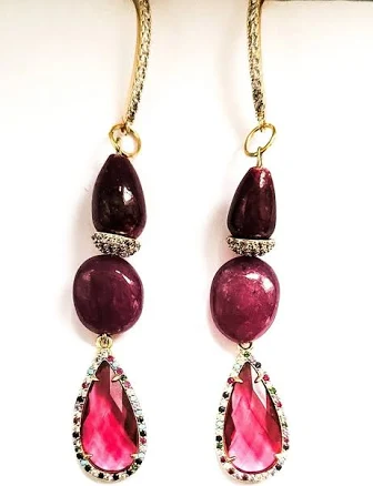 L.Signature Collection Ruby Dangling Earrings