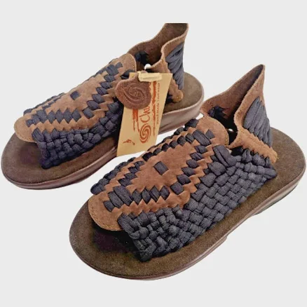 Chubasco Men's Sandle Ch-azte Hand Made In Mexico Black Tobacco Msrp
