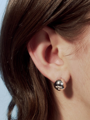 Chubby Metal Ball Ring Earrings