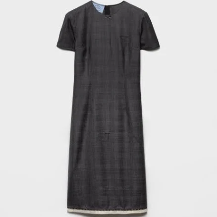 Prada Women's Checked Wool Dress