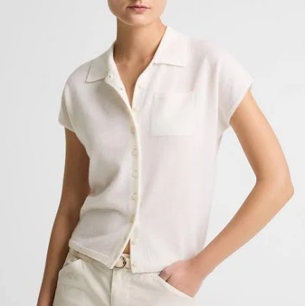 Vince Women's Cashmere & Silk Polo Sweater