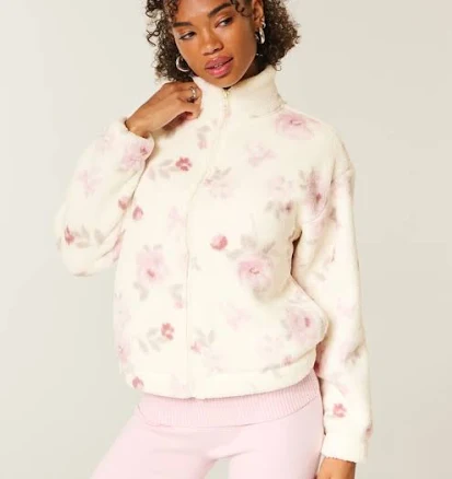 Hollister Gilly Hicks Sherpa Zip-Up Sweatshirt