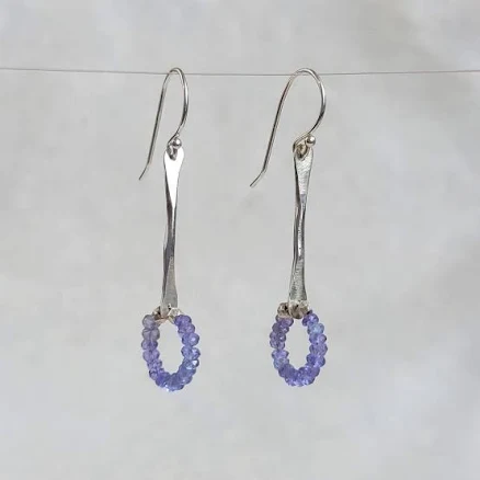 Tanzanite Twig Earrings