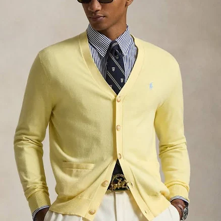 Ralph Lauren Men's Cotton V-Neck Cardigan