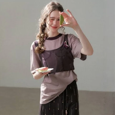 Knit Oversized Linen Vest Set-up