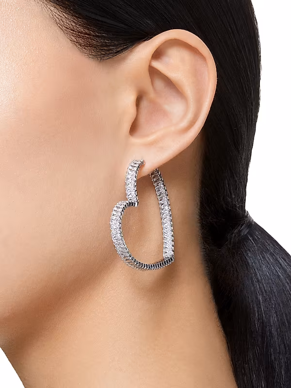 Matrix Small Heart Hoop Earrings