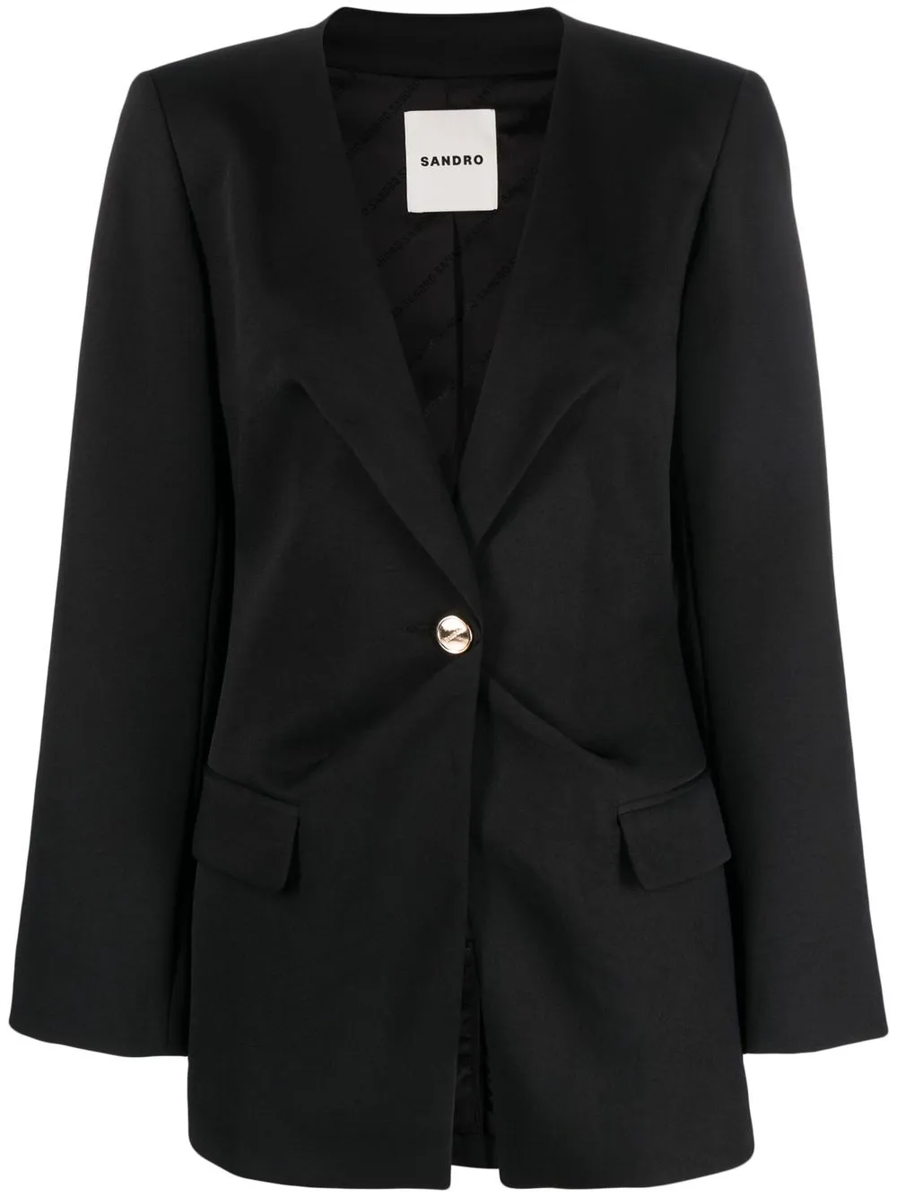 Button-front Tailored Blazer