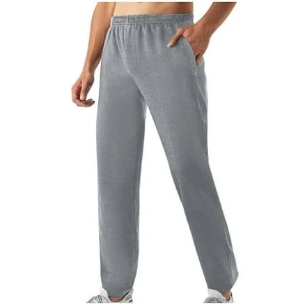 Men's Drawstring Elastic Waist Sweatpants with Zipper Pockets