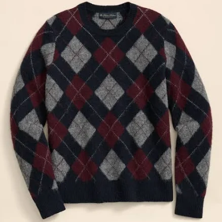 Brooks Brothers Men's Brushed Wool Argyle Sweater