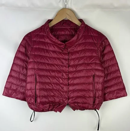 Duvetica Ladies Cropped 3/4 Sleeve Quilted Down Jacket Size 42