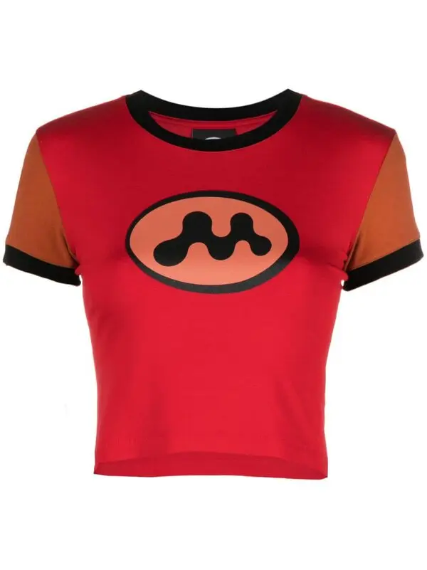 Cropped Logo-print T-shirt