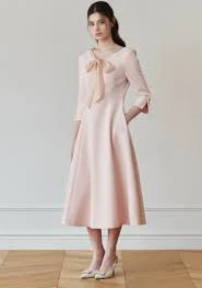 Peony Tie One-piece (Pink) - GRACE U
