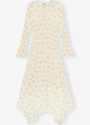 GANNI Viscose Printed Dress
