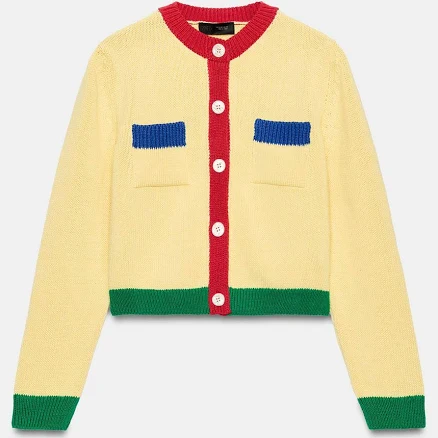 Zara Color Block Cardigan